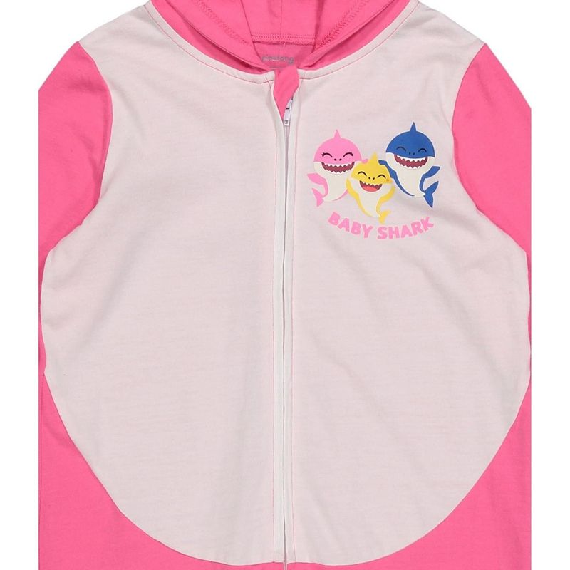 Pinkfong Baby Shark Zip Up Cosplay Costume Coverall Newborn to Infant, 4 of 8
