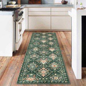 Modern Area Rug Elegant Floral Durable Stain-Resistant Fabric Washable Waterproof Perfect Rug for Living Room Bedroom - 1 of 4