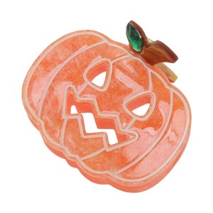 Unique Bargains Halloween Pumpkin Design Claw Clip Orange 1 Pc - 1 of 4