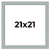 PosterPalooza | Square Refined Blue Picture Frame - UV Acrylic, Foam Board Backing, Hanging Hardware - 2 of 4