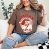 Simply Sage Market Women's Christmas Vibes Santa Checkered Short Sleeve Garment Dyed Tee - 2 of 3