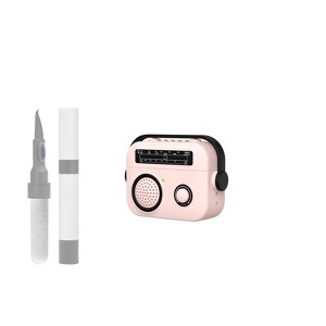 HTUTWOO Vintage Mini Radio Earphone Case for AirPods 4, Radio Wireless Charging AirPods 4 Cover Protector Earbud Protective Case - 1 of 4