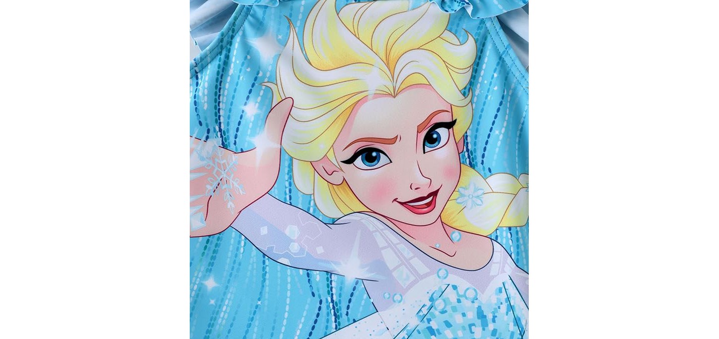 Купальник Disney Elsa для детей, оборки — Frozen, цвет: Синий — фото 2