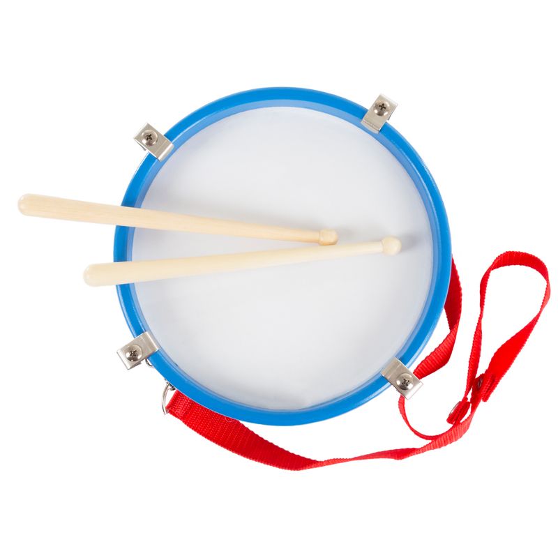 Double-sided Toy Marching Drum with Adjustable Strap and Two Wooden Drum Sticks by Hey! Play!, 4 of 7