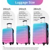 YONWAY Hardside Luggage Sets, 3 Piece Gradient Color Expandable Suitcase, with Spinner Wheels and TSA Lock, Lightweight 20" 24" 28" - 3 of 4