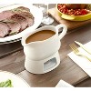 Kook Ceramic Gravy Boat and Warmer, White, 17 oz - 3 of 4