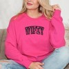 Simply Sage Market Women's Graphic Sweatshirt Embroidered Wifey Arched Varsity - 2 of 3