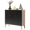 Kings Brand Furniture 2-Door Storage Cabinet, Accent Sideboard Buffet, Coffee Bar Console Table - 2 of 4