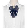 INSPIRE CHIC Women's Shirt Decoration Polka Dots Bow Ties Ribbon Brooch Pin 1 Pc - 4 of 4