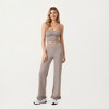 Anna-Kaci Active Women's High Waist Wide Leg Sweatpants with Ruffle Hem Detail - 2 of 4
