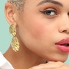 SOHI Women's Gold Textured Drop Earrings - 3 of 3