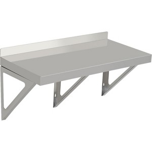 Acekool Commercial Stainless Steel Wall Shelf, Metal Kitchen Rack with Backsplash & Brackets for Home or Business - 1 of 4