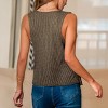 Women's Chic Ribbed Knit Tank Top with Lace-Up Front - Cupshe - 2 of 4