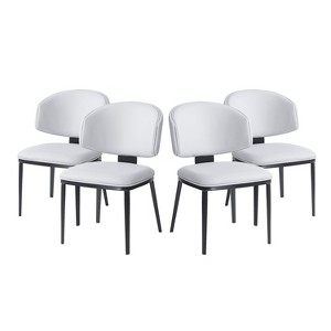 Christopher Knight Home Enoch Modern Faux Leather Upholstered Dining Chairs (Set of 4) - 1 of 4