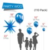 PartyWoo Balloon Arch Kit Metallic Blue Starburst Spike Star 22 Inch 18 12 10 5 Inch 110 pcs - 2 of 4