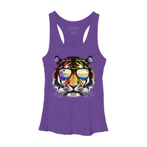 Women's Design By Humans Summer Tiger By clingcling Racerback Tank Top - 1 of 2