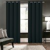 RT Designers Collection Oakley Embossed Blackout Polyester Window Curtain Grommet Panel Black - 2 of 4