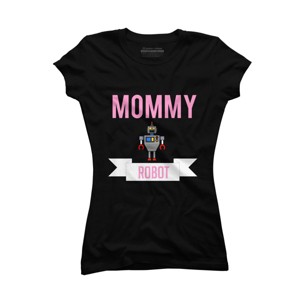 Junior's Design By Humans Mommy Robot By Cypryanus T-Shirt - 1 of 2