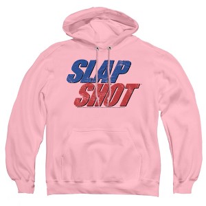 Slap Shot Blue & Red Logo Adult Pull-Over Hoodie - 1 of 4