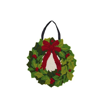 Evergreen Christmas Wreath Hooked Door Décor