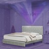 Okak Full Velvet Platform Bed Frame Upholstered Bed with Adjustable Height Headboard and USB Charger Music Speaker Star Projector Noise-Free - 4 of 4