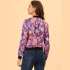 INSPIRE CHIC Women's Stand Collar Floral Prints Zip Up Lightweight Short Jacket - 4 of 4