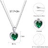 Aquamarine Heart Pendant Necklace Sterling Silver Birthstone Jewelry - 3 of 4