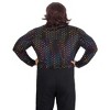 HalloweenCostumes.com 2X  Men  Men's Plus Size Dazzling Disco Shirt | Adult Disco Costumes, Black - 2 of 2