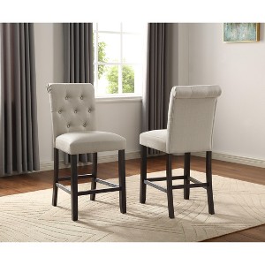 NicBex Dining Chairs Set of 2 Upholstered Chair Counter Height Stools with Solid Wood Frame Suitable for Kitchen - 1 of 4