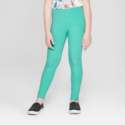 NWT! Cat & Jack green sparkle leggings