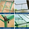 Garvee Outdoor Greenhouse, Polycarbonate Panels, Roof Vent, Lockable Door, Ground Stakes, Aluminum Walk-In for Patio, Lawn - 4 of 4