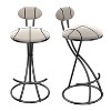 Maliang 2Pcs Round Bar Stools, Modern Velvet Upholstered Counter Chair for Dining Room - 2 of 4
