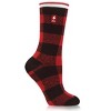 Heat Holder® Women's Britney LITE™ Buffalo Checked Crew Socks| Thermal Yarn | Medium-Thick Socks Casual Shoes + Boots | Warm + Soft, Hiking, Cabin, Cozy at Home Socks | 5X Warmer Than Cotton - 3 of 3