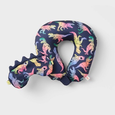 Kids' Neck Pillow and Eye mask Set Dino - Cat & Jack™️