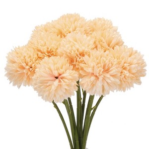Unique Bargains Silk Chrysanthemum Faux Artificial Flower for DIY Craft Wedding Decoration 10 Pcs - 1 of 3