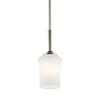 Aubrey 12.75" 1 Light Mini Pendant with Satin Etched Cased Opal in Brushed Nickel - 4 of 4