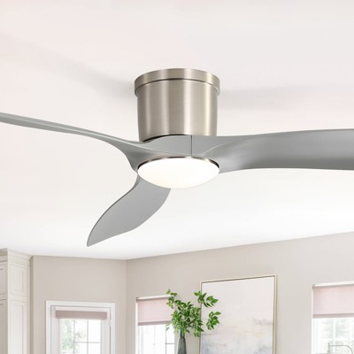 52 Inch Smart Ceiling Fans with Lights and Remote & APP Control Modern High CFM Flush Mount Ceiling Fan with ABS Blades for Bedroom Living Room
