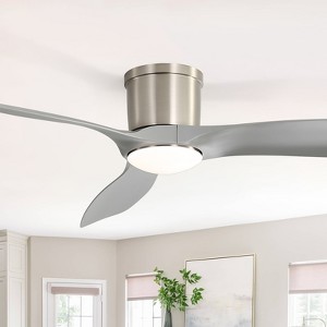 52 Inch Smart Ceiling Fans with Lights and Remote & APP Control Modern High CFM Flush Mount Ceiling Fan with ABS Blades for Bedroom Living Room - 1 of 4
