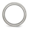 Chisel Titanium Brushed and Polished 6mm Grooved Edge Band Ring - 2 of 4