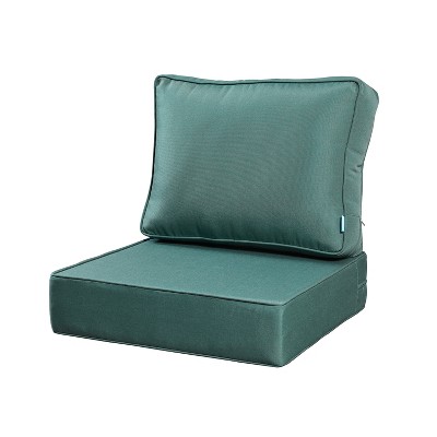 ARTPLAN Deep Seat Outdoor Cushion,Set 24"x24"x6" ,18x24" Bench Outdoor Chair Cushions, Polyester Fill Back for Patio Furniture ,Square