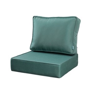 ARTPLAN Deep Seat Outdoor Cushion,Set 24"x24"x6" ,18x24" Bench Outdoor Chair Cushions, Polyester Fill Back for Patio Furniture ,Square - 1 of 4