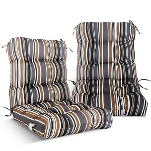EAGLE PEAK Tufted Outdoor/Indoor Seat/Back Chair Cushions, Set of 2, 42'' x 21'' - 1 of 4