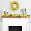 Northlight 5' Yellow Daisy and Berry Floral Spring Garland - 3 of 4