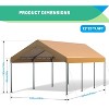 Carport, Car Canopy, Portable Garage, Easy to Assemble, Carport Canopy 10x20FT Heavy Duty for Car, Bike, Boat, Party - 2 of 4