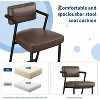 Tall Bar Stools Set of 2, Upholstered Counter Height Bar Stools with Thick Cushion, Thickened Metal Legs, Backrest and Footrest, for Home - 4 of 4