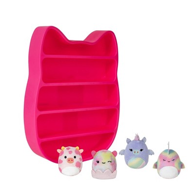 Squishville by Original Squishmallows Play and Display Storage - Four  2-Inch Plush Included - Big Foot, Axolotl, Parrot, Chameleon - Hang or  Stand