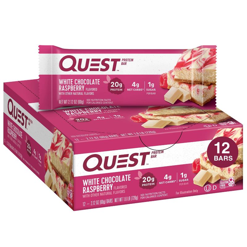 Quest Nutrition 20g Protein Bar - White Chocolate Raspberry, 1 of 14