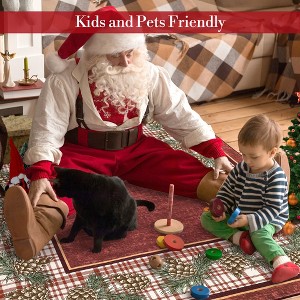 Christmas Pattern Carpet - Washable, Foldable, Soft&Warm, Festive Holiday Decoration - 1 of 4