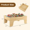 Safstar Kids Wooden Train Table Set 84 PCS Playset w/ Reversible Tabletop Storage Drawer - 2 of 4