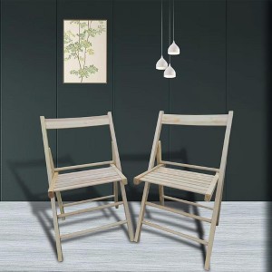 NicBex Solid Wood Folding Chairs Set of 2,Dining Chairs with Slatted Seat and Open Back for Dining Room,Living Room,Balcony - 1 of 4